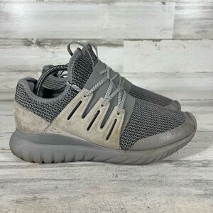 Adidas Mens Tubular Radial Charcoal Solid Grey Lace‎ Up Shoes Size 9